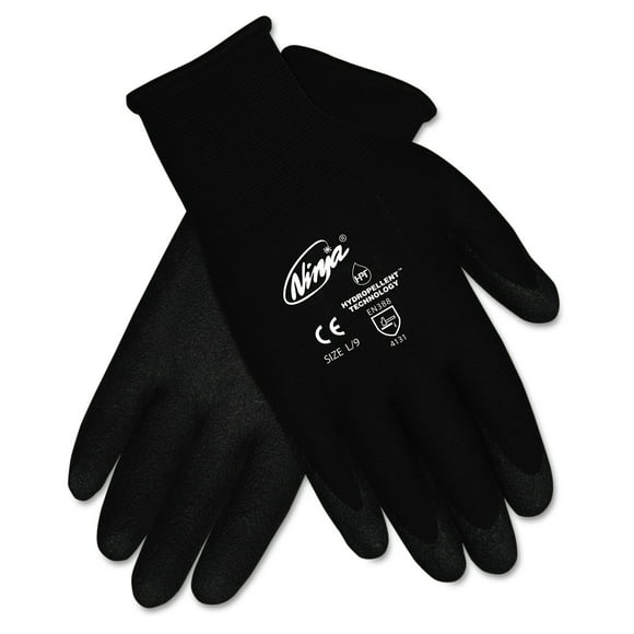 MCR Safety 9389S KS-5 Kevlar/Stainless Steel 13 Gauge Mens Gloves with Latex Dip Palm and Fingers Small 1-Pair Black 